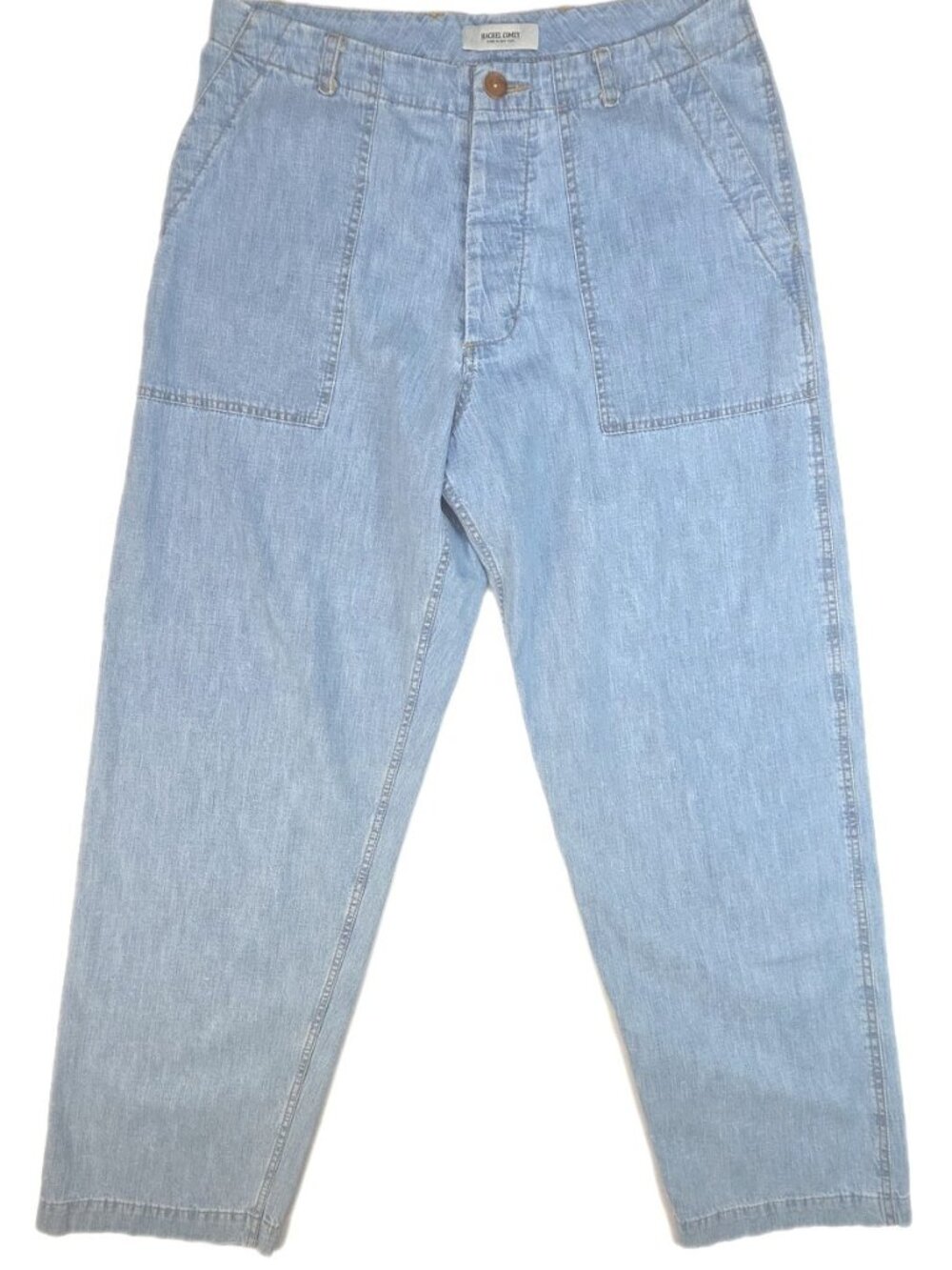 Rachel Comey Wide Leg Button Fly Light Denim Jean Pants Size 16/18×32, EUC